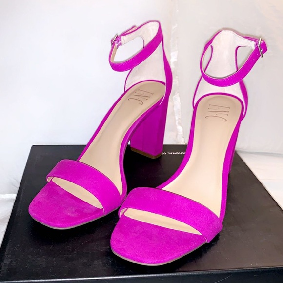 INC SQUARE-TOE BLOCK HEELS SIZE 7.5 - Picture 3 of 4